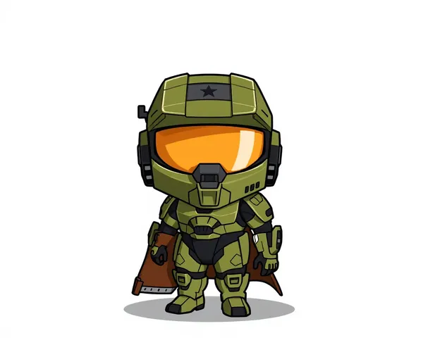 Diseño gráfico 3D de PNG de Halo Cartoon