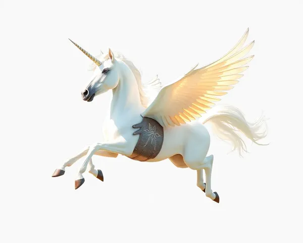 Diseño transparente de unicornio volador en formato PNG requerido