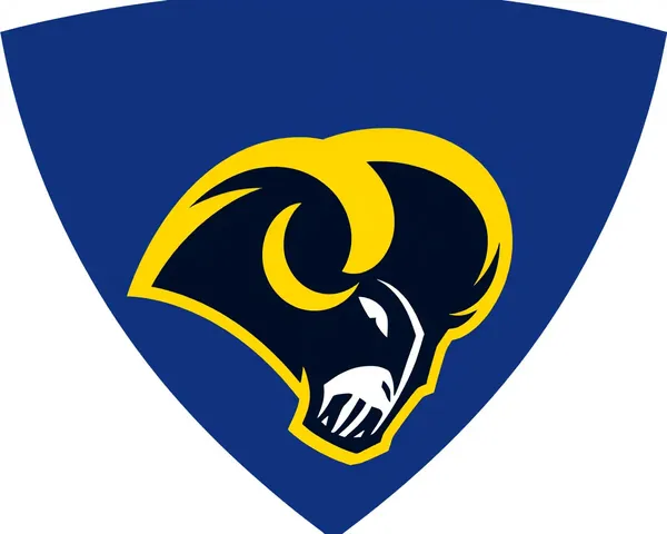 Diseño y Esquema de Color del Logo de los Rams en PNG