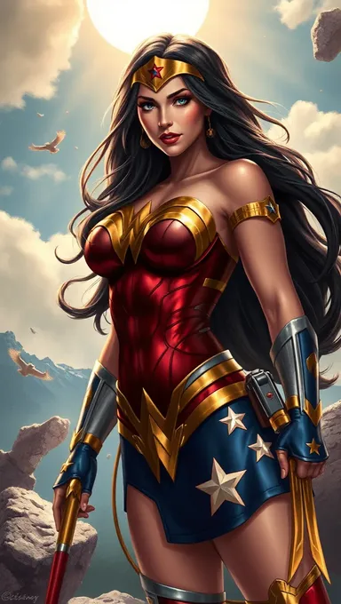 Diseños Gráficos de Fanart de los Pechos de Wonder Woman