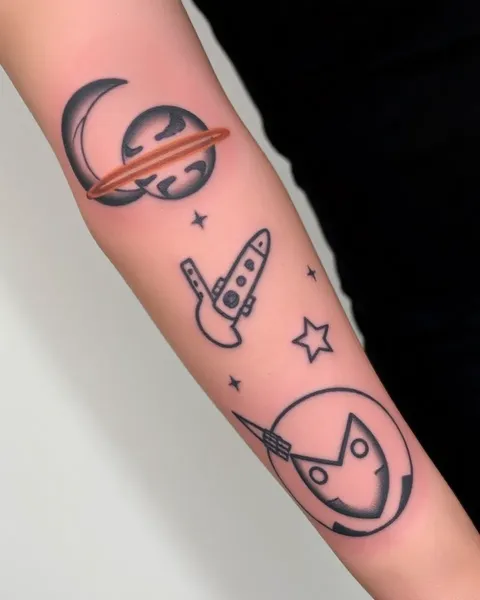 Diseños de Manga de Tatuaje Espacial Bellas para Mujeres