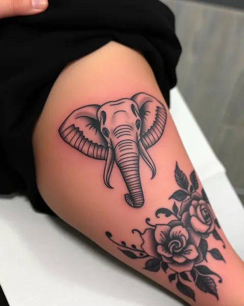 Diseños de Tatuaje de Elefante con Significado Cultural