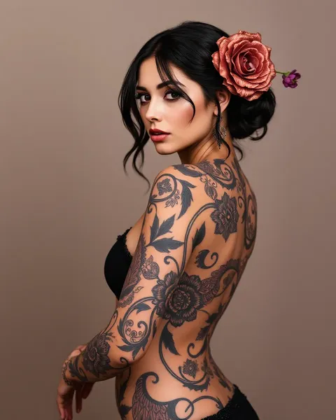 Diseños de Tatuaje de Mujer Realistas para Amantes del Arte