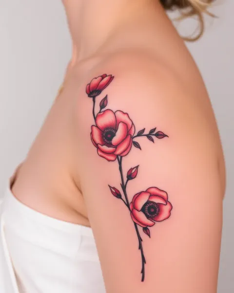 Diseños de flores de nacimiento popular en febrero para tatuajes