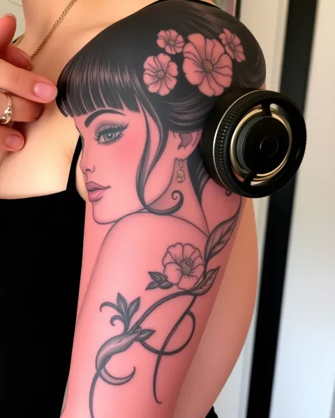 Diseños de manga de tatuaje para un brazo de chica