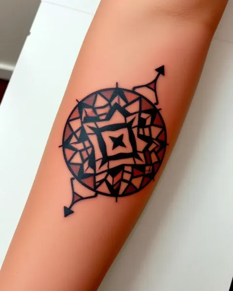 Diseños de patrones geométricos únicos de tatuaje