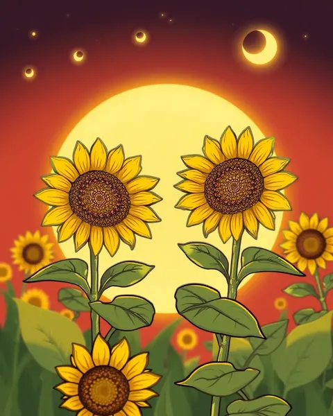 Diseños de personajes de flores de sol cartoon