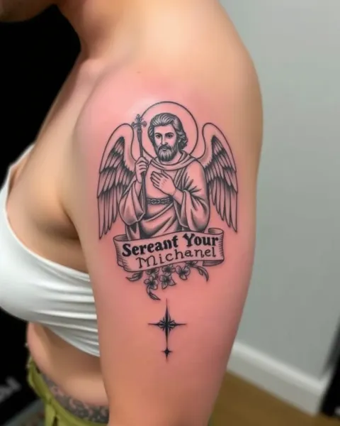 Diseños de tatuaje de Arcángel San Miguel con citas