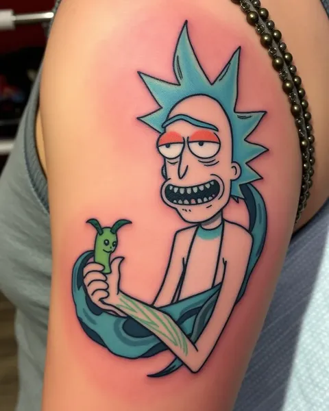 Diseños de tatuaje de Rick y Morty para fans de aventuras