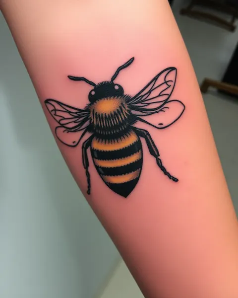 Diseños de tatuaje de abeja hermosa para el cuerpo