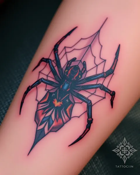 Diseños de tatuaje de araña para propósitos simbólicos y estéticos