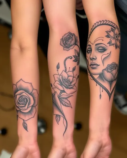 Diseños de tatuaje de brazo femenino sencillos para principiantes