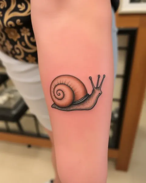 Diseños de tatuaje de caracol para estilo minimalista y audaz