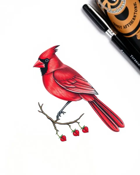 Diseños de tatuaje de cardenal para entusiastas de las aves