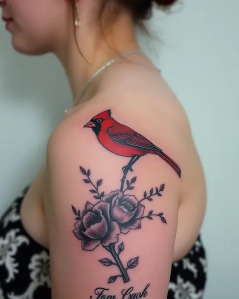 Diseños de tatuaje de cardinal para arte inspirado en la naturaleza