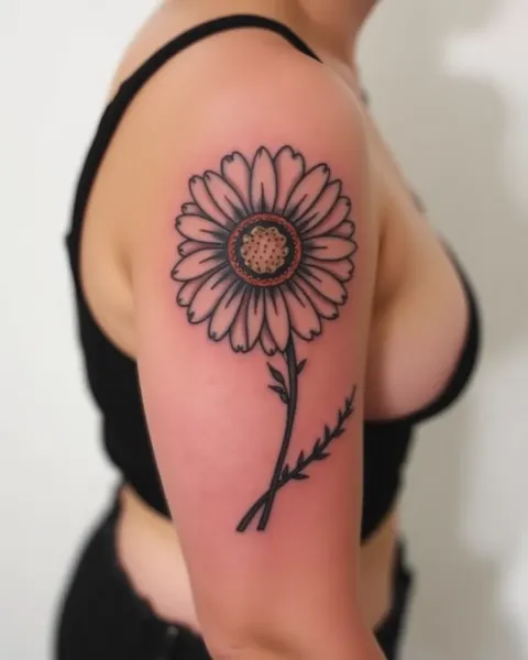 Diseños de tatuaje de dalia para estilo minimalista y simple