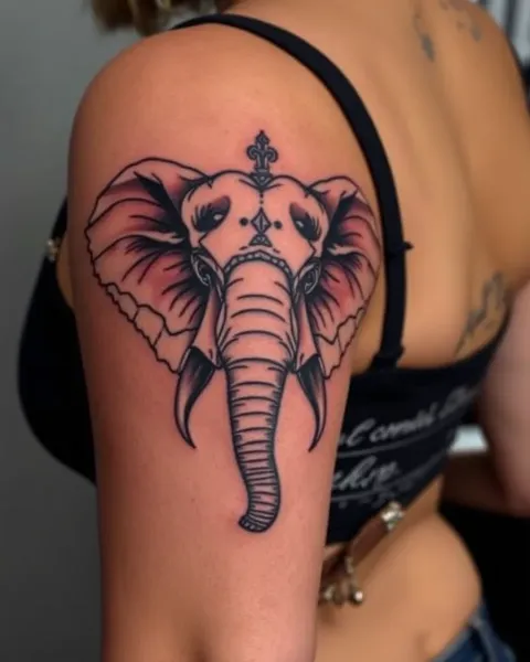 Diseños de tatuaje de elefante con patrones intrincados