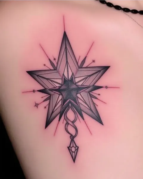 Diseños de tatuaje de estrella para inspiración celestial y cósmica