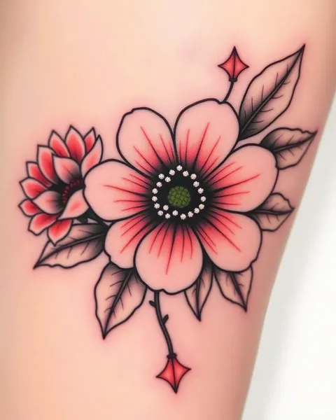 Diseños de tatuaje de flor japonesa impresionante