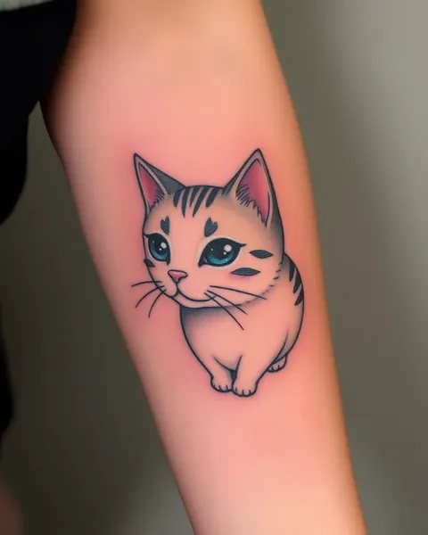 Diseños de tatuaje de gato pequeño para entusiastas del arte corporal