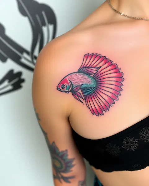 Diseños de tatuaje de pez betta para arte corporal único