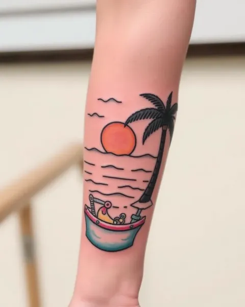 Diseños de tatuaje de playa únicos para entusiastas de arte corporal