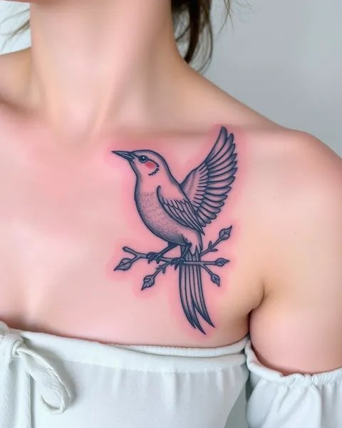 Diseños de tatuaje de pájaro único para arte corporal