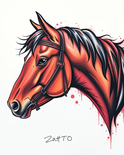 Diseños de tatuaje ecuestre solo para amantes del caballo