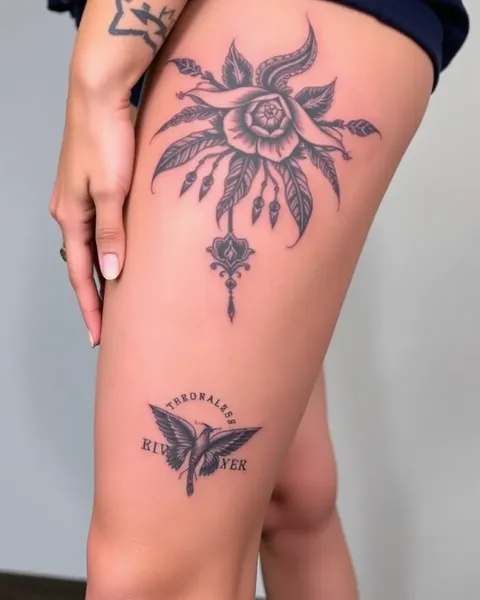 Diseños de tatuaje en muslo para arte corporal único