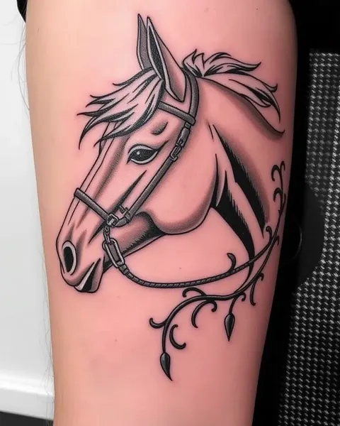 Diseños de tatuaje equino para jinetes de caballos