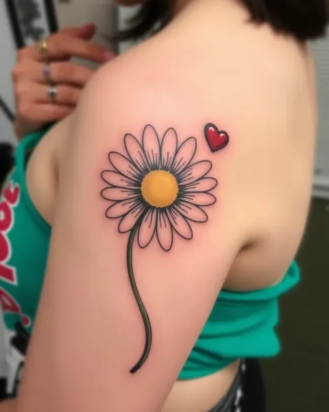 Diseños de tatuaje para Daisy fuerte y confiada