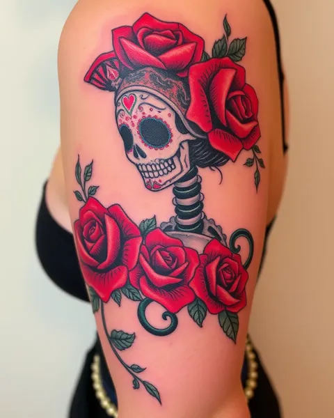 Diseños de tatuaje para mujeres del Día de los Muertos