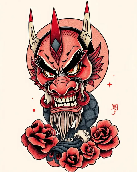 Diseños de tatuajes Hannya para hombres y mujeres