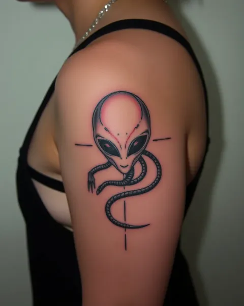 Diseños de tatuajes alienígenas etéreos para fanáticos de la fantasía