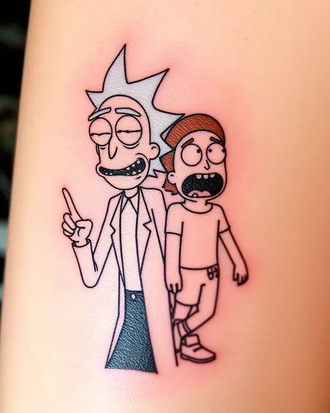 Diseños de tatuajes de Rick y Morty para fans de Rick y Morty