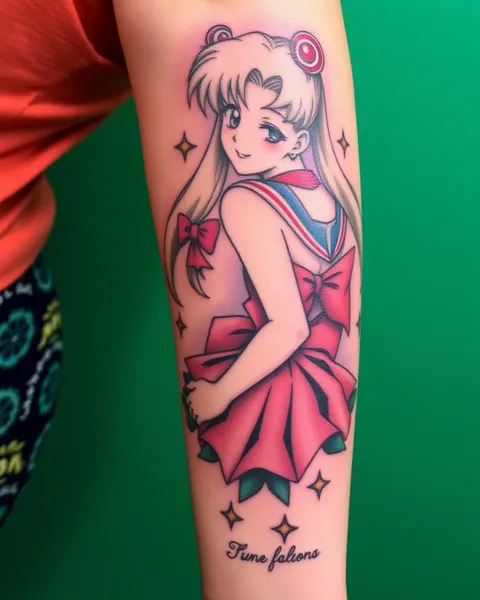 Diseños de tatuajes de Sailor Moon para diferentes partes del cuerpo