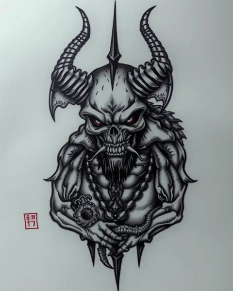 Diseños de tatuajes de demonio para personas fashionables