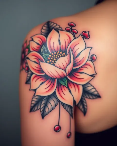 Diseños de tatuajes de flor tradicional japoneses