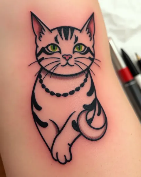 Diseños de tatuajes de gato tradicionales para hombres y mujeres