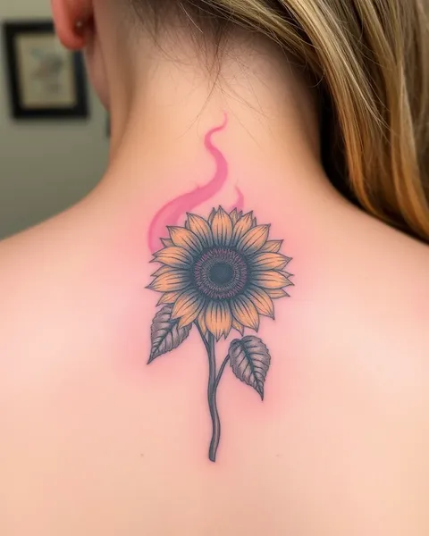 Diseños de tatuajes de girasol minimalista para usar todos los días