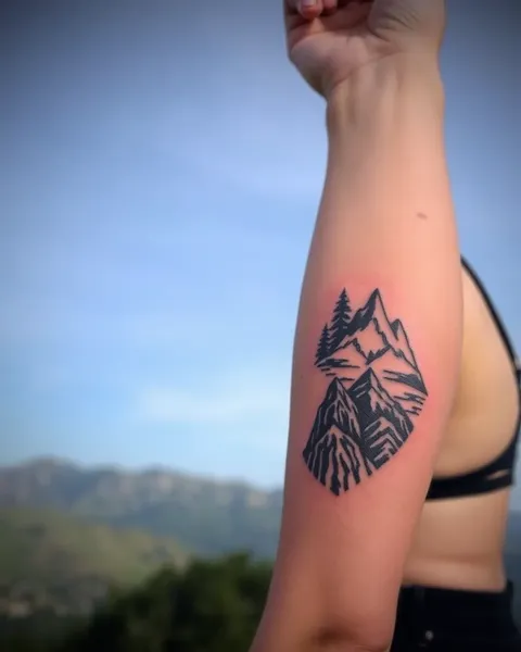 Diseños de tatuajes de montaña para el amor a las montañas y la naturaleza