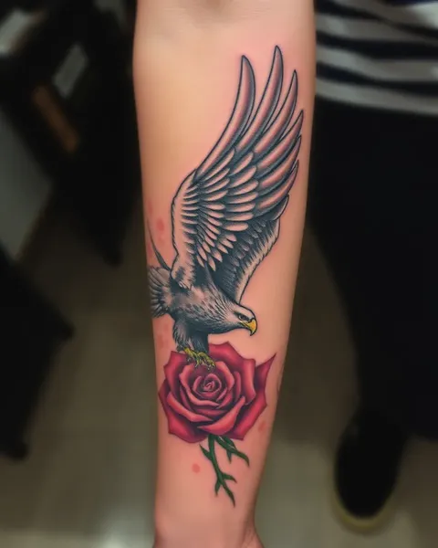 Diseños de tatuajes de águila en el antebrazo: inspiración