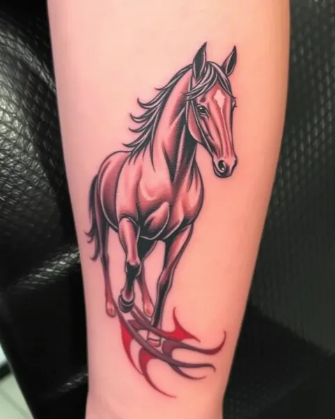 Diseños de tatuajes ecuestres con siluetas de caballos