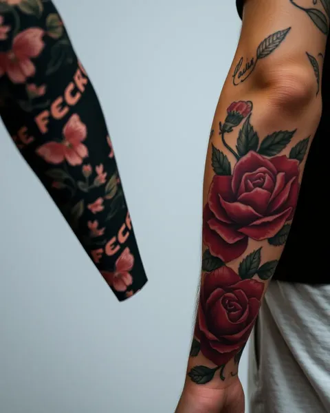 Diseños de tatuajes masculinos con flores hermosas