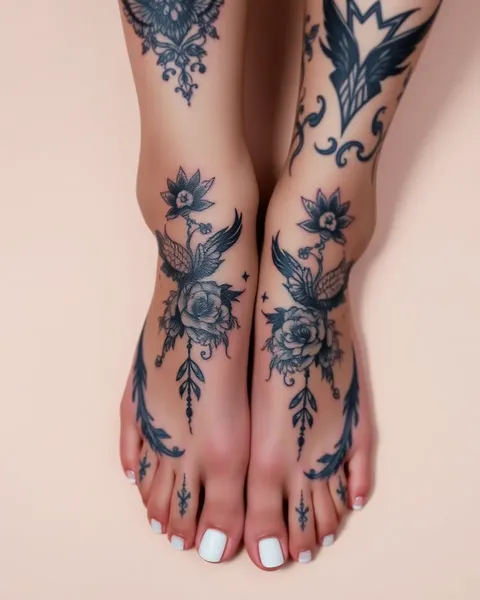 Diseños de tatuajes personalizados para los pies