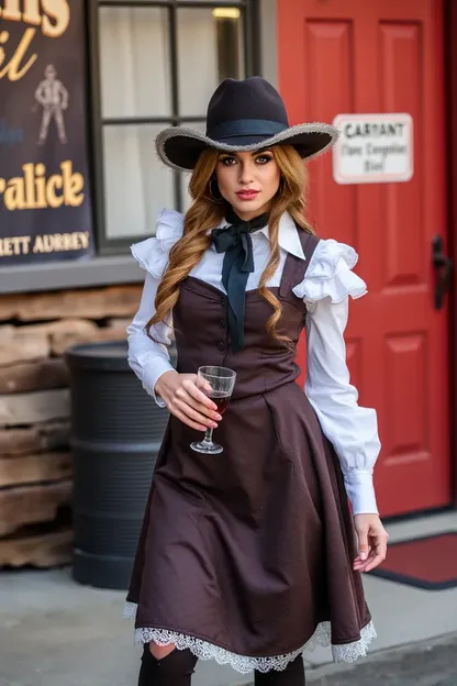 Disfraz de saloon girl vintage para fiestas de disfraces