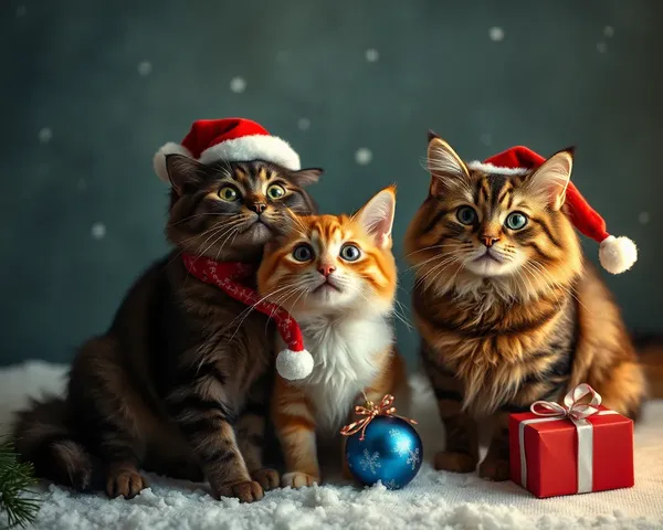 Diversión de Navidad con Fotos y Escenas de Gatos Divertidos