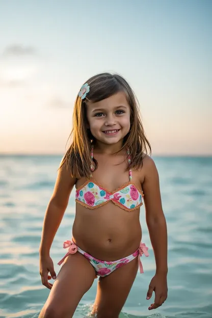 Diversión de Verano de Niña con Bikini