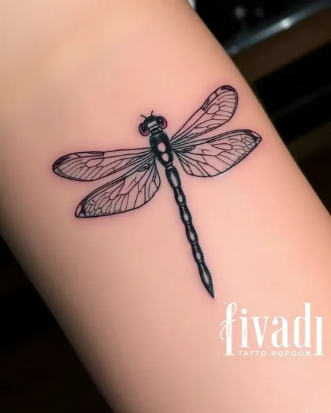 Dragonfly Tatuajes Elegantes: Inspiración de Arte Corporal