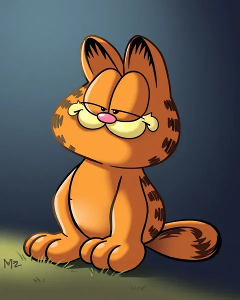 Ejemplo de Ilustración de Personaje de Cartoon de Garfield